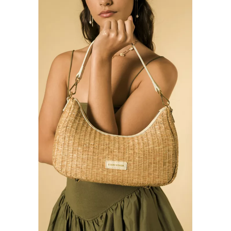 【PORTERNA】Tony rattan shoulder bag POOLSIDE The Box Rattan Shoulder Bag | Neiman Marcus